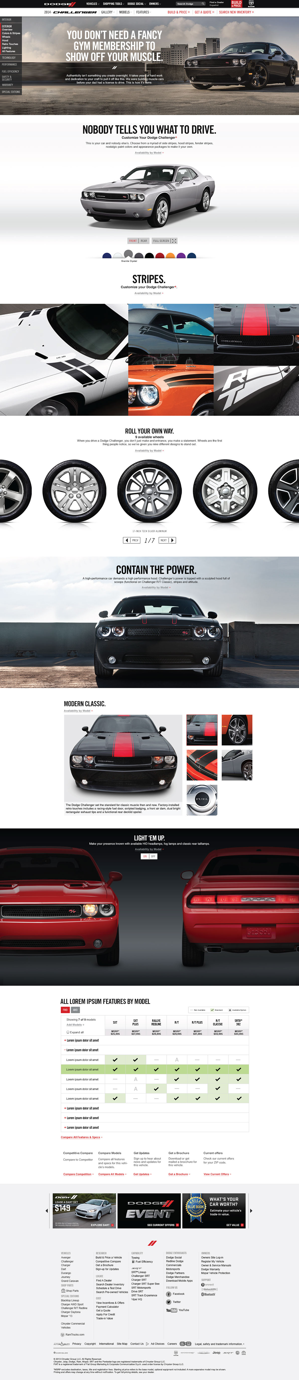 Dodge Website Screenshot